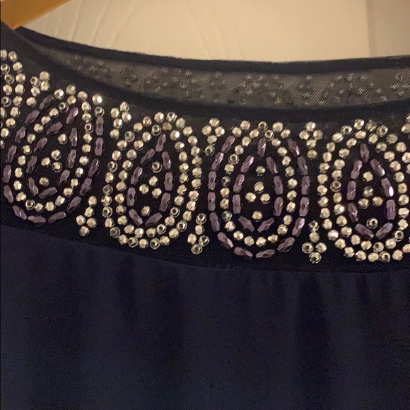 Beautiful navy blue knee length dress - Picture 2 of 3